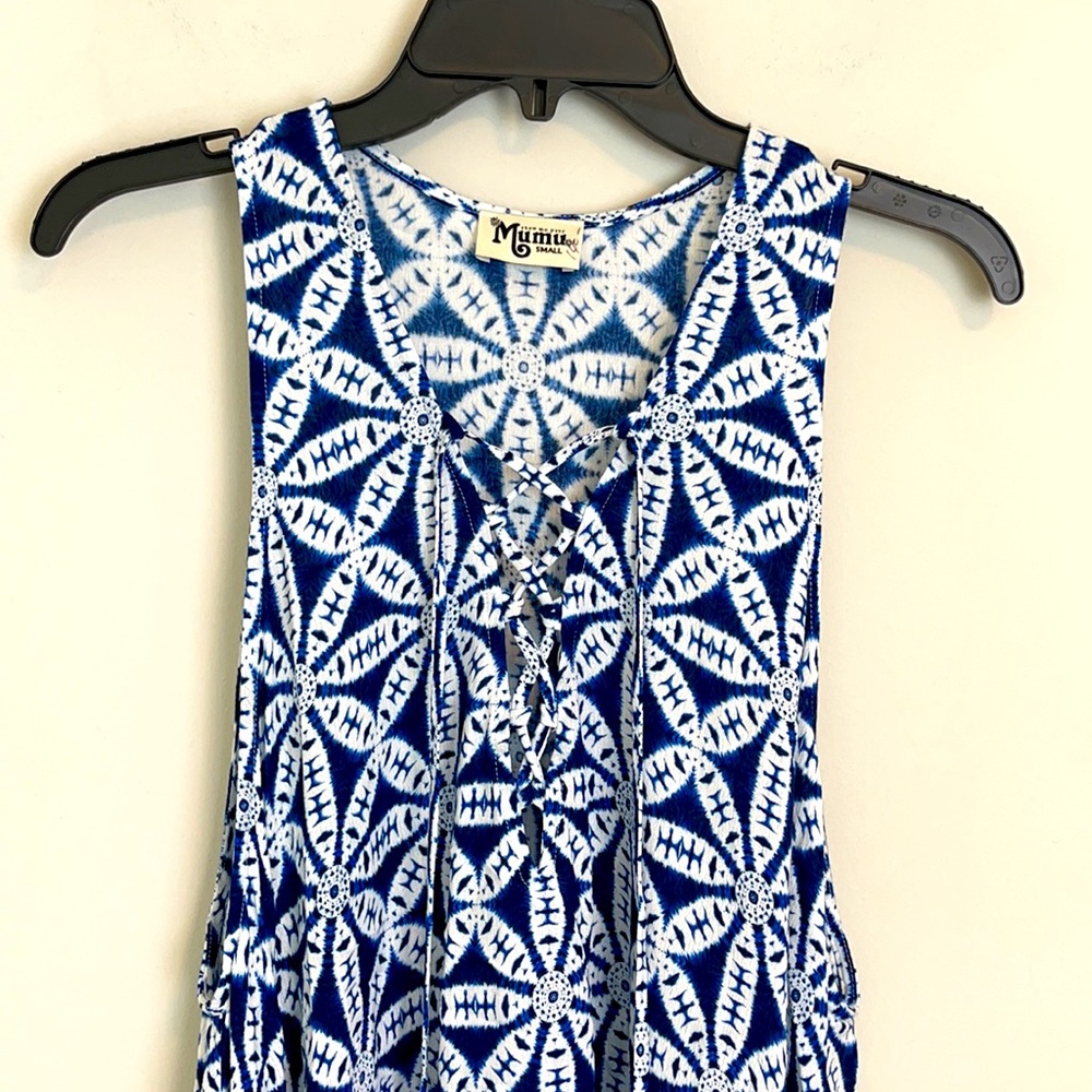 Show me your Mumu tank sleeveless dress or a beach cover-up flowy size small - Picture 2 of 9